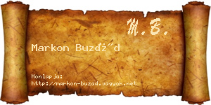 Markon Buzád névjegykártya